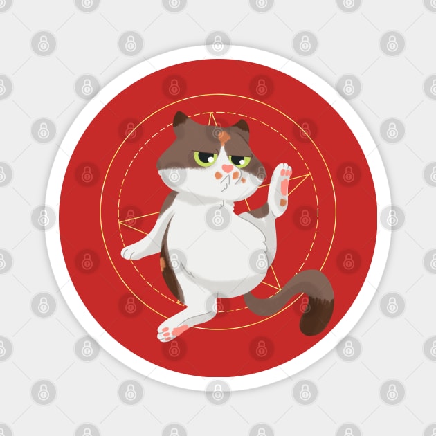 Devil Cat Magnet by ScintillaDesiderata 